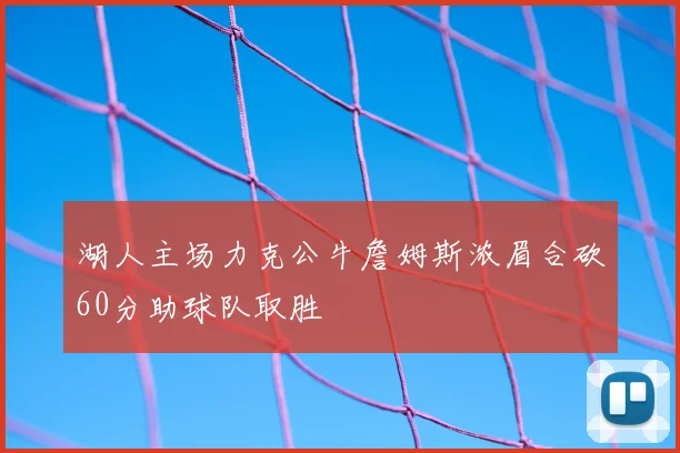 湖人主场力克公牛詹姆斯浓眉合砍60分助球队取胜