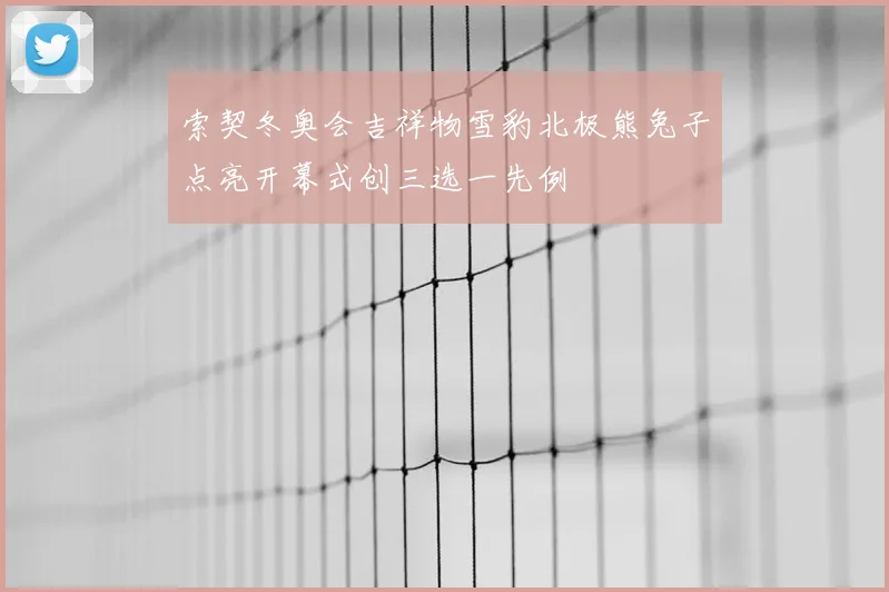 索契冬奥会吉祥物雪豹北极熊兔子点亮开幕式创三选一先例